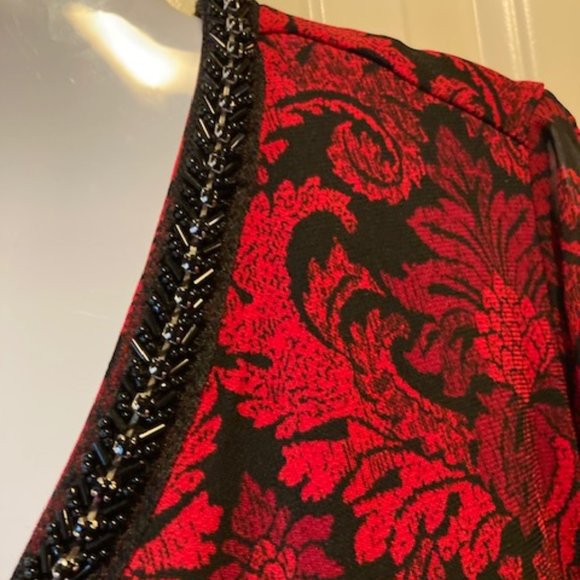 Roz&Ali Red and Black Blouse Size 2X - Picture 4 of 9